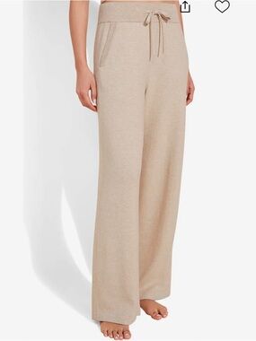 Eberjey cream Wide-Leg Knit Lounge Pants XS